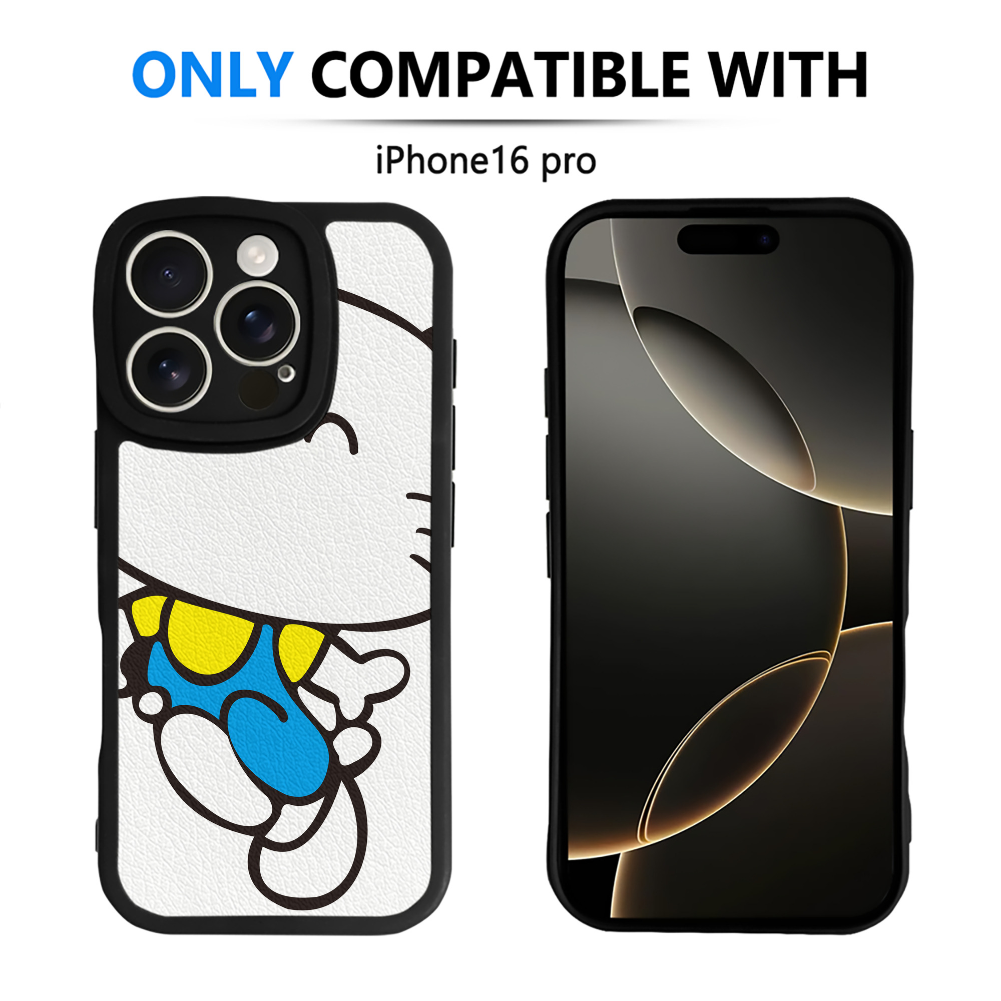 （画像用） Hello Kitty ハローキティ 【iPhone 16シリーズ対応】シリコンスマホケース（レザー調） 材質：シリコン